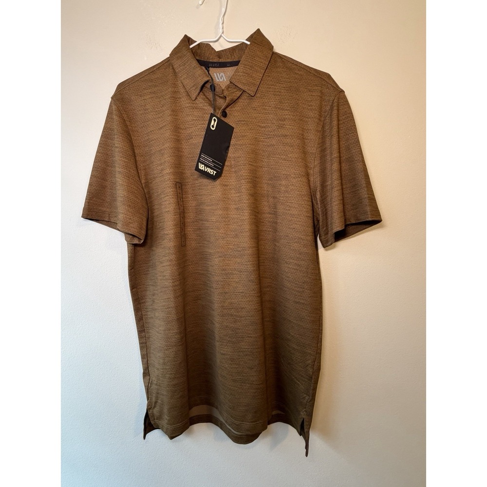 VRST Mens Golf Pivot Polo Size S Brown Color Very Soft!!